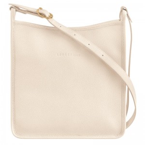 Paper White Women's Longchamp Le Foulonné M Crossbody Bags | 49386-RIBZ