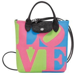 Pink Men's Longchamp x Robert Indiana XS Crossbody Bags | 39512-SAYV