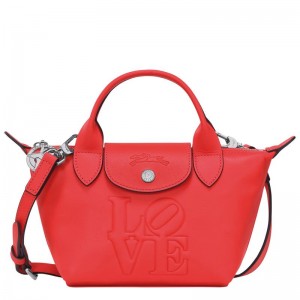 Red Men's Longchamp x Robert Indiana XS Handbags | 25610-FXZY