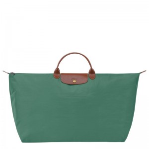 Sage Green Men's Longchamp Le Pliage Original M Travel Bags | 40358-MBPA