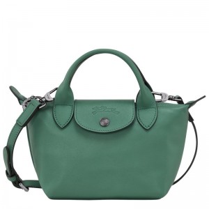 Sage Green Women's Longchamp Le Pliage Xtra XS Handbags | 58407-ROWL