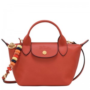 Sienna Red Women's Longchamp Le Pliage Xtra XS Handbags | 93174-SAOZ