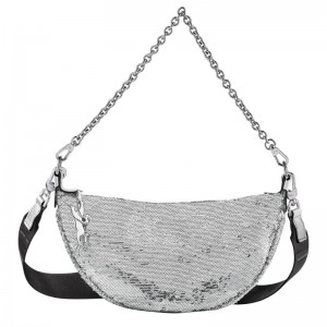 Silver Women's Longchamp Smile S Crossbody Bags | 65184-JUNQ