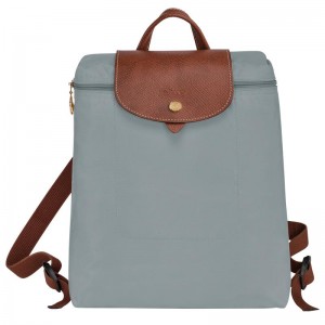 Steel Grey Men's Longchamp Le Pliage Original M Backpacks | 26534-DJOZ