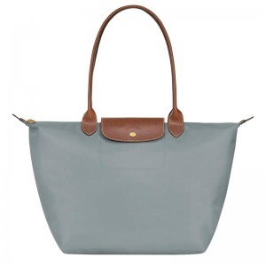 Steel Grey Women's Longchamp Le Pliage Original L Tote Bag | 12965-FCWJ