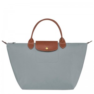 Steel Grey Women's Longchamp Le Pliage Original M Handbags | 39061-DGEB