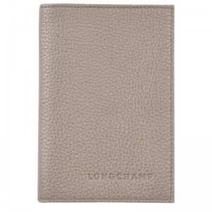 Turtledove Grey Men's Longchamp Le Foulonné Passport cover Passport Bag | 20951-ORKQ