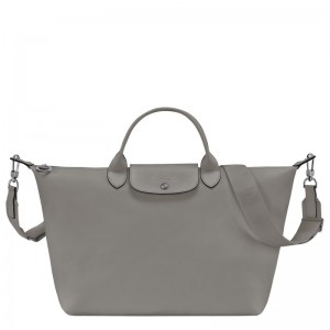 Turtledove Grey Men's Longchamp Le Pliage Xtra L Handbags | 78325-FDHY