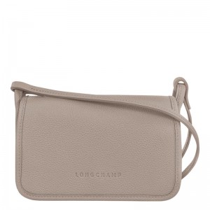 Turtledove Grey Women's Longchamp Le Foulonné XS Clutch Purse | 40321-SYWZ