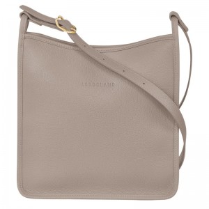 Turtledove Grey Women's Longchamp Le Foulonné M Crossbody Bags | 85237-CBQL