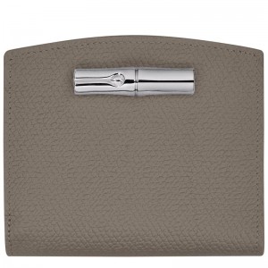 Turtledove Grey Women's Longchamp Roseau Wallets | 01824-VYEQ