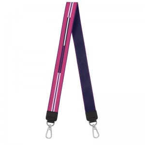 Violet Purple Men's Longchamp Rayures Shoulder Straps | 46591-TNLP