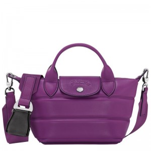 Violet Purple Women's Longchamp Le Pliage Xtra XS Handbags | 60298-MZXK