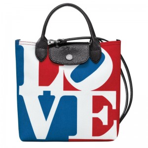 White Men's Longchamp x Robert Indiana XS Crossbody Bags | 02485-XNMA