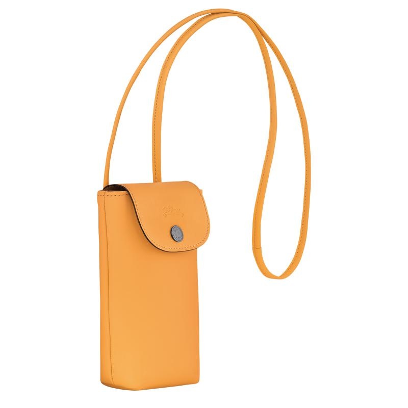 Apricot Orange Men's Longchamp Le Pliage Xtra with leather lace Phone Case | 02147-XAOG