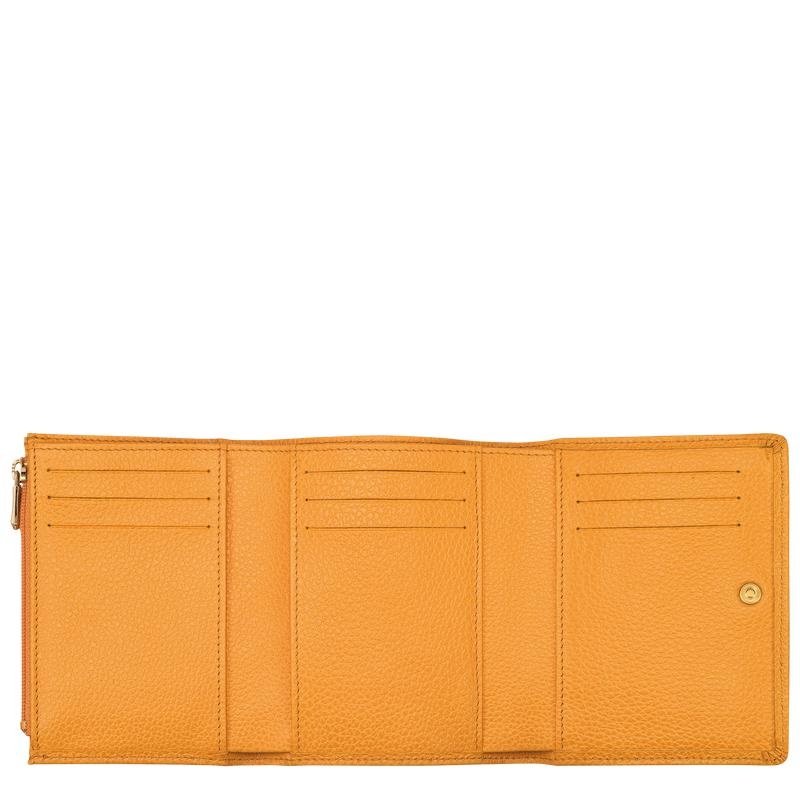 Apricot Orange Women's Longchamp Le Foulonné Wallets | 03461-YTEG