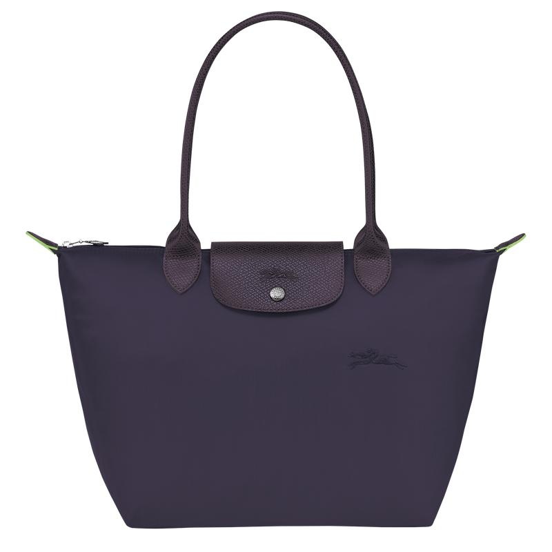 Bilberry Purple Women\'s Longchamp Le Pliage Green M Tote Bag | 29643-HWCM