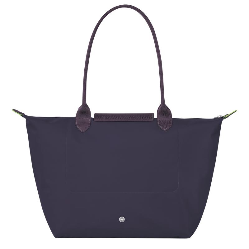 Bilberry Purple Women's Longchamp Le Pliage Green L Tote Bag | 87250-SGKA