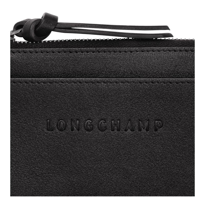 Black Men's Longchamp 3D Cardholders | 19876-BCGO