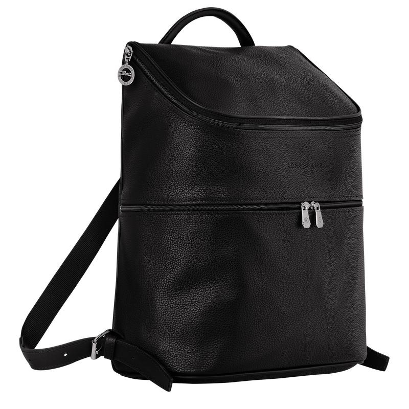 Black Men's Longchamp Le Foulonné Backpacks | 01978-BVRP