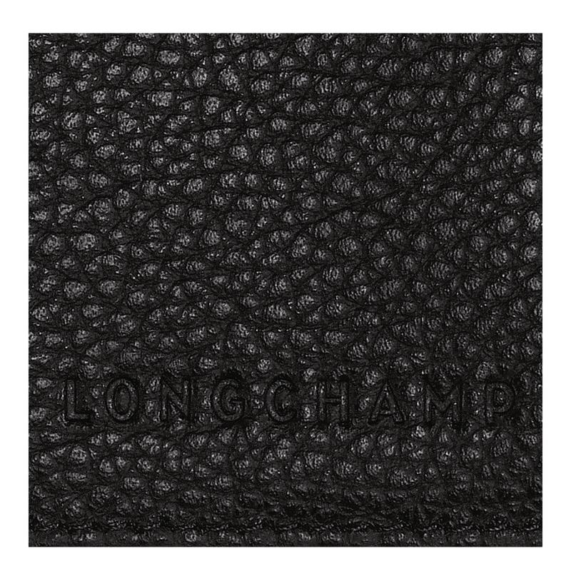 Black Men's Longchamp Le Foulonné Passport cover Passport Bag | 42765-YRLJ