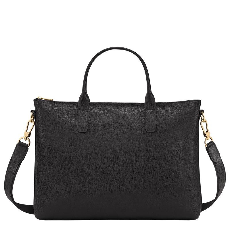 Black Men\'s Longchamp Le Foulonné S Briefcase | 18952-ZSOP