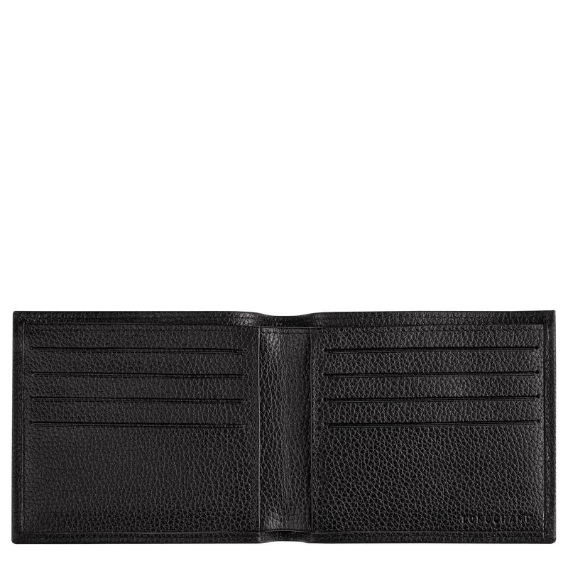 Black Men's Longchamp Le Foulonné Wallets | 78412-QZGT