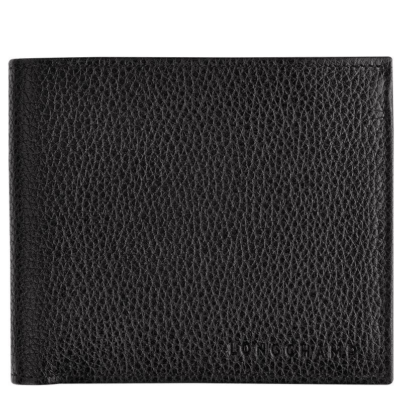 Black Men\'s Longchamp Le Foulonné Wallets | 78412-QZGT