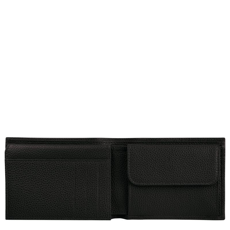 Black Men's Longchamp Le Foulonné Wallets | 84962-TBPD