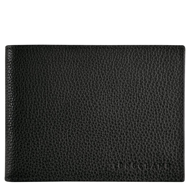 Black Men\'s Longchamp Le Foulonné Wallets | 84962-TBPD