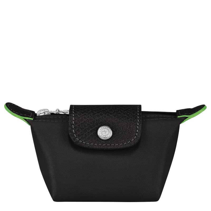 Black Men\'s Longchamp Le Pliage Green Coin Purses | 37216-PVCB