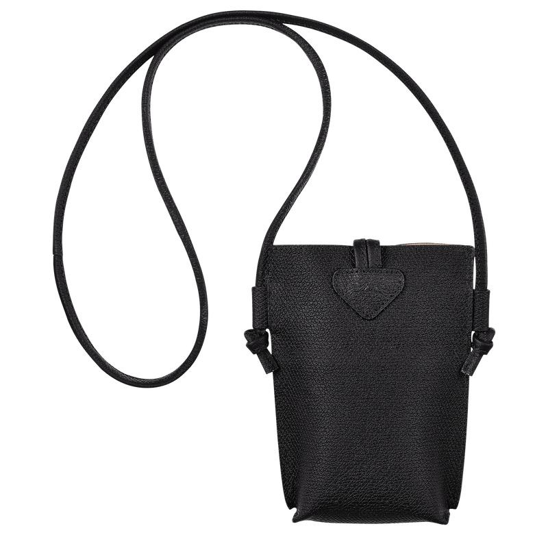 Black Men's Longchamp Roseau with lace Phone Case | 70596-UOMV