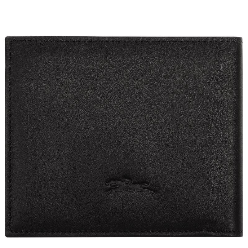 Black Men's Longchamp sur Seine Wallets | 08945-LVEW