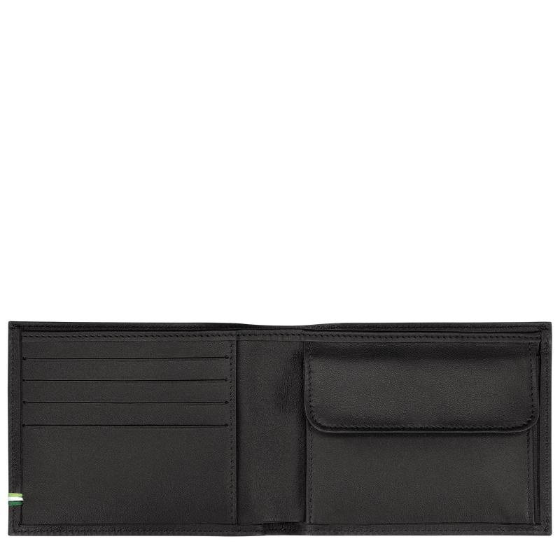 Black Men's Longchamp sur Seine Wallets | 08453-XGCZ