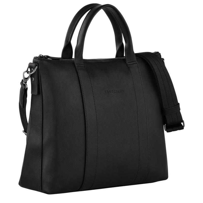 Black Women's Longchamp 3D Briefcase | 76248-HQDF