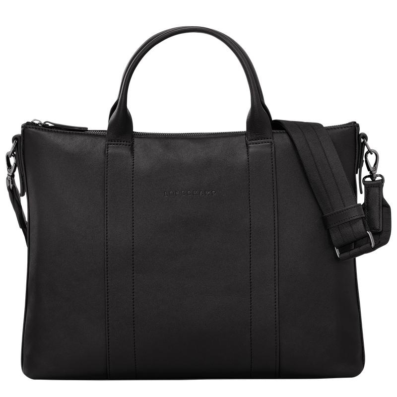 Black Women\'s Longchamp 3D Briefcase | 76248-HQDF