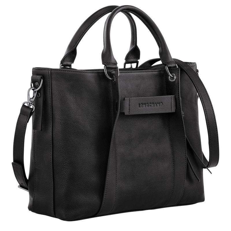 Black Women's Longchamp 3D L Handbags | 91357-DJFZ