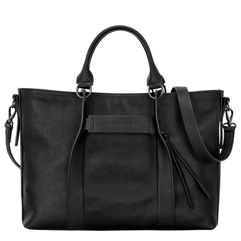 Black Women\'s Longchamp 3D L Handbags | 91357-DJFZ