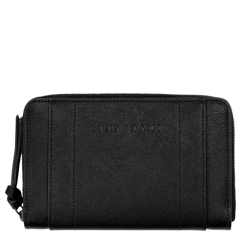 Black Women\'s Longchamp 3D Wallets | 67183-GNVS