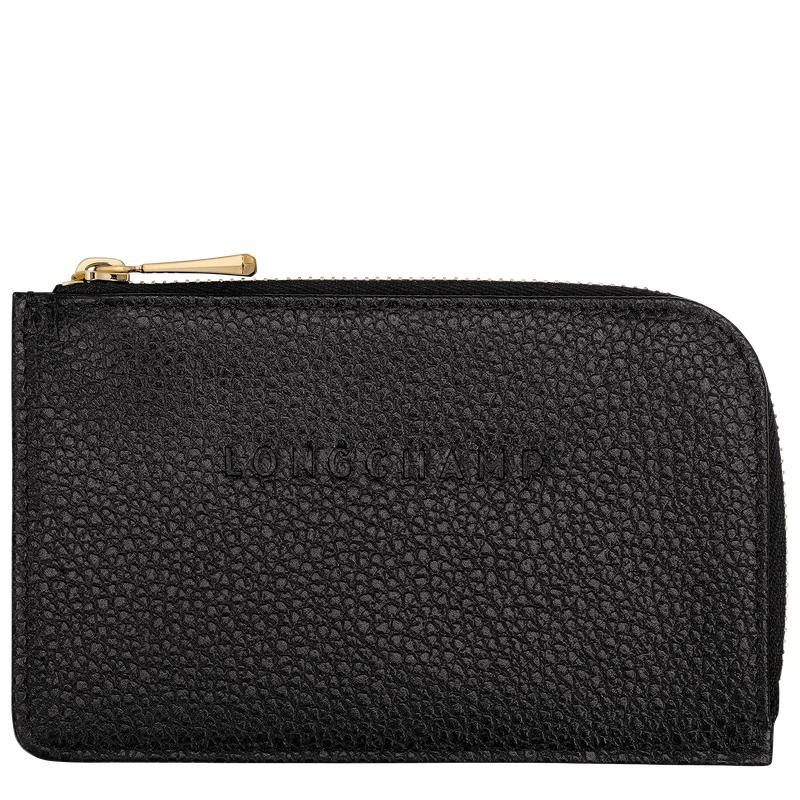 Black Women\'s Longchamp Le Foulonné Cardholders | 47385-NKAM