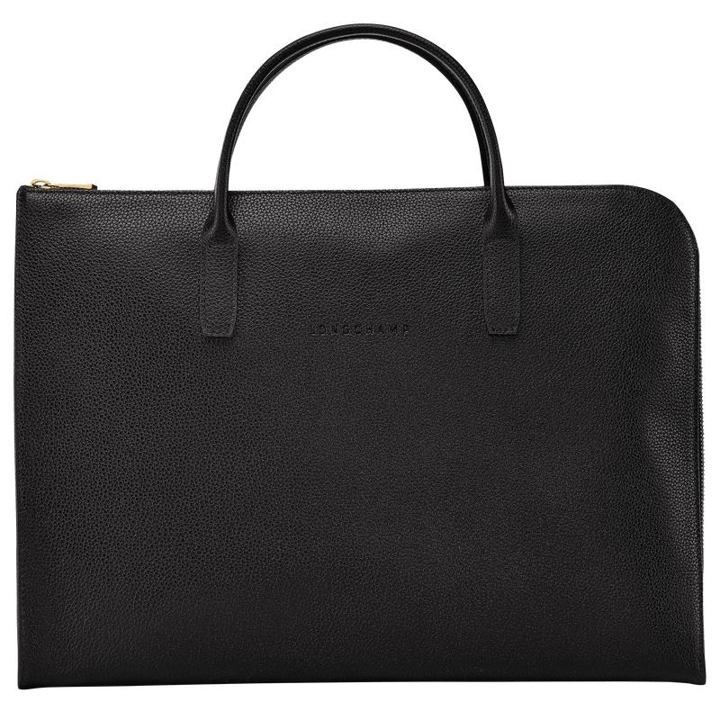 Black Women\'s Longchamp Le Foulonné S Briefcase | 78509-YHFE