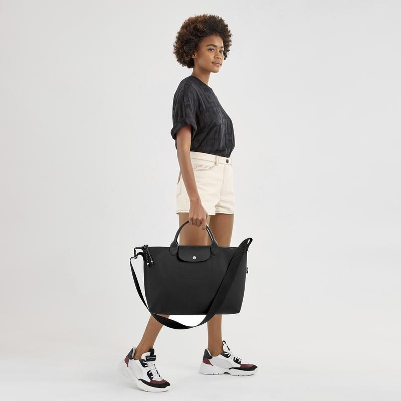 Black Women's Longchamp Le Pliage Energy XL Handbags | 15260-GITY