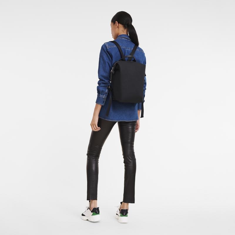 Black Women's Longchamp Le Pliage Energy L Backpacks | 50126-DGXT