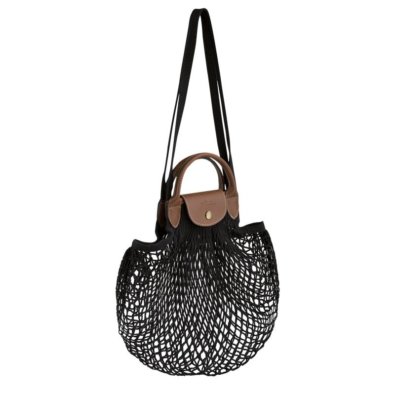 Black Women's Longchamp Le Pliage Filet L Mesh Bag | 70519-VNGC