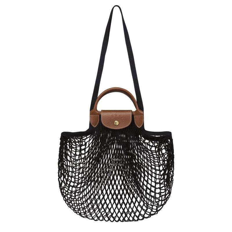 Black Women\'s Longchamp Le Pliage Filet L Mesh Bag | 70519-VNGC