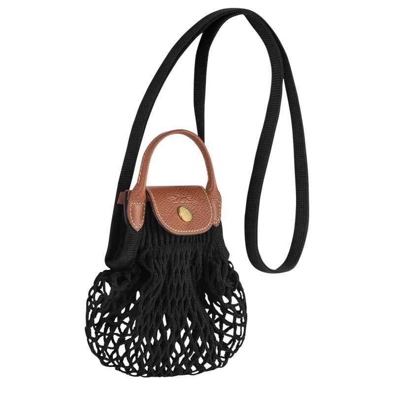 Black Women's Longchamp Le Pliage Filet XS Mesh Bag | 04812-IYVH