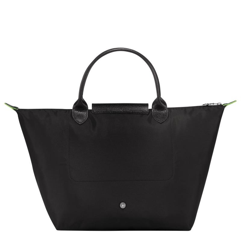 Black Women's Longchamp Le Pliage Green M Handbags | 15374-PRIS