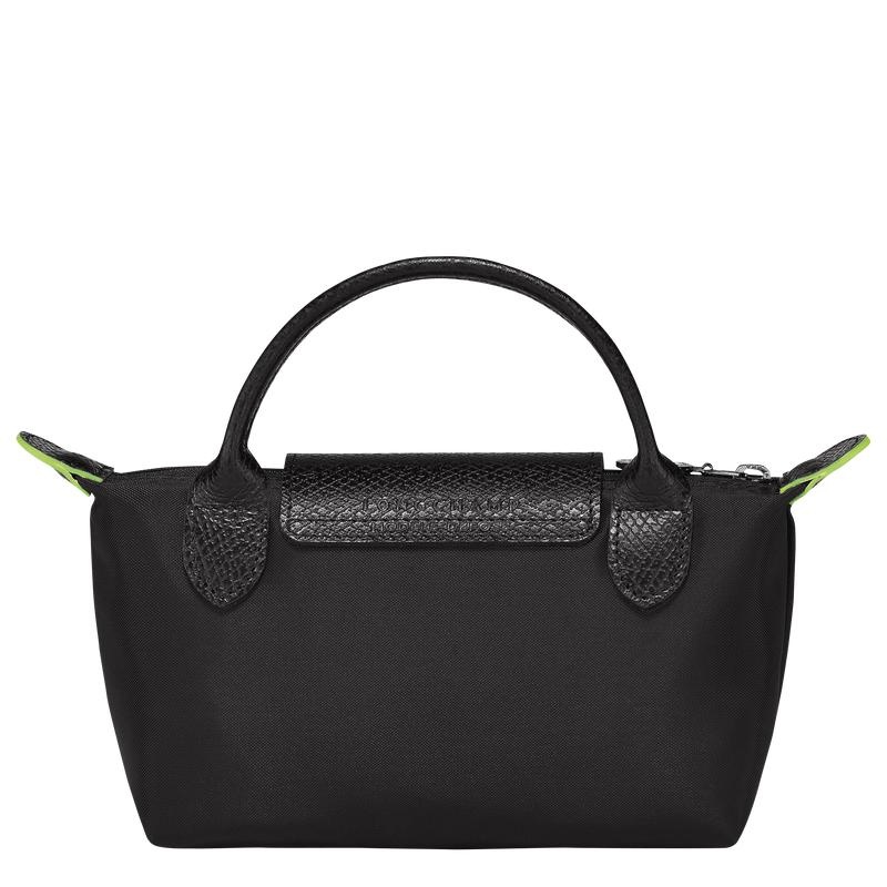 Black Women's Longchamp Le Pliage Green with handle Pouches | 07213-EPMY