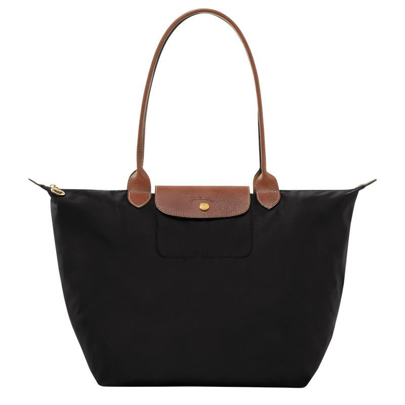 Black Women\'s Longchamp Le Pliage Original L Tote Bag | 42861-EYKF