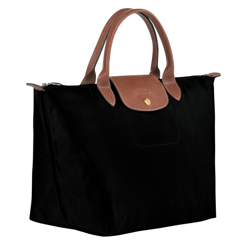 Black Women's Longchamp Le Pliage Original M Handbags | 91487-GZUL